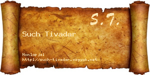 Such Tivadar névjegykártya